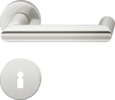 Produktbild von FSB Drückergarnitur 12 1016 ASL auf Rosette BB, silber eloxiert