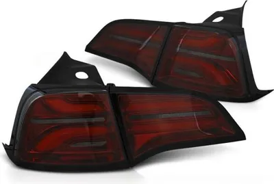 Image de Feux arrière entièrement à LED adaptés à la Tesla Model 3 / Model Y, années de fabrication 2017-2020, rouge/fumé