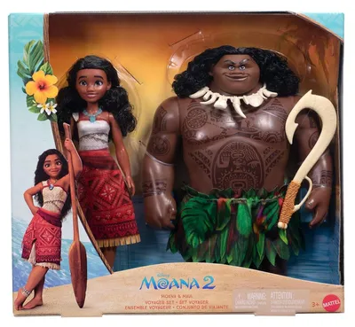 Produktbild von Disney Vaiana 2 Vaiana & Maui Voyager Fashion Doll Set, Modepuppe, Männer & Frauen (Set), 3 Jahr(e), Junge/Mädchen, 279,4 mm, 575 g