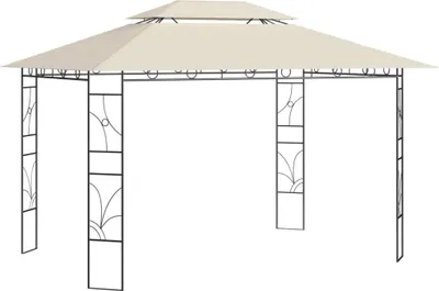 Produktbild von Pavillon 4x3x2,7 m Creme 160 g/m²