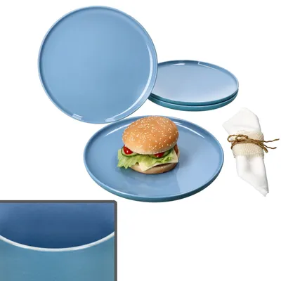 Zdjęcie produktu dla Ritzenhoff 4x Jasper talerz obiadowy Ø25,2 cm kamionka ocean blue 4 os. talerz obiadowy