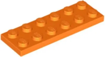 Image de Lego® 2x6 plaque 3795 - 100 pièces orange