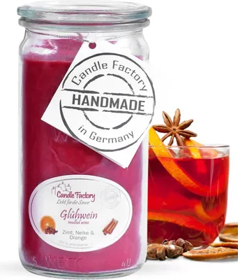 Produktbild von Candle Factory Mini Jumbo, Rund, Rot, Zimt, Orange, 70 h, 1 Stück(e)