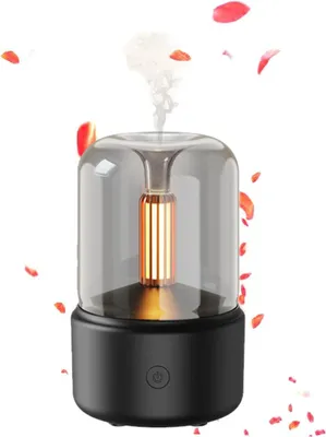 Produktbild von Luftbefeuchter 1 Stück, Kaltnebel-Aromadiffusor Mit Kerzenlichtfunktion, USB-Luftbefeuchter Für Schlafzimmer Und Büro