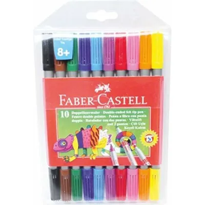 Zdjęcie produktu dla FABER-CASTELL 151110 Doppelfasermaler, 10er