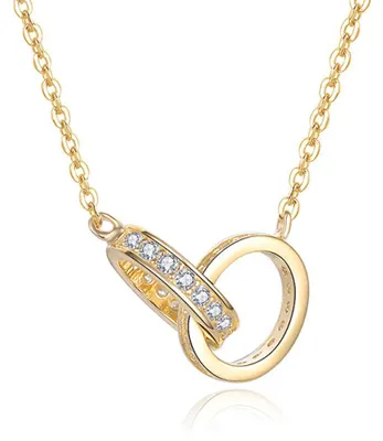 Produktbild von Gold-plated necklace with connected rings AGS1229 / 47-GOLD