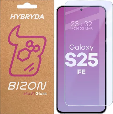 Produktbild von Flexibles Hybridglas für Galaxy S25 FE, Bizon Glass Mule