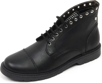 Produktbild von C2766 amphibisch Kind NATURINO schwarz Nietenschuh Stiefel Schuh Kind Mädchen