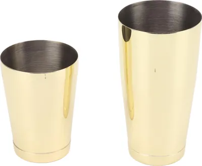 Zdjęcie produktu dla 304 Shaker do koktajli ze stali nierdzewnej 2 sekcje Mikser barmański Shaker do wina pozłacany z dolnym kubkiem