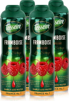 Produktbild von Teisseire Getränke-Sirup Raspberry/Himbeer 600ml - Intens. Geschmack (4er Pack)