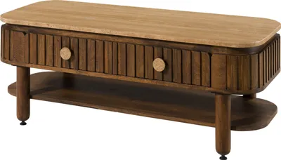 Image de MASSIVMOEBEL24 | Table basse en bois de Manguier 120x50x45 marron huilé KYOTO #117