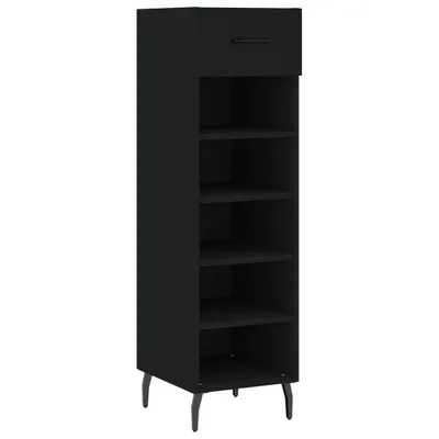 Zdjęcie produktu dla vidaXL Szafka na buty czarna 30x35x105 cm materiał drewnopochodny