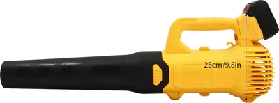 Immagine prodotto di Soffiatore a batteria, potenza 3000W, 2 impostazioni di velocità, doppia batteria al litio, giallo, due batterie