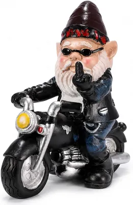Produktbild von Gartenzwerg Motorrad Statue Wasserdicht Gartendeko 13cm