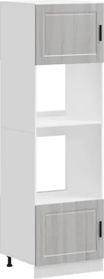 Image de vidaXL Armoires pour cuisinière 2 pcs. Porto Gris Sonoma Matériau dérivé du bois