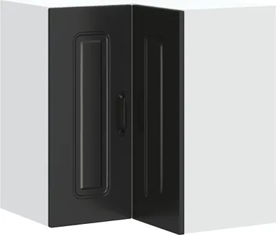 Produktbild von vidaXL Küchen-Eckhängeschrank Kalmar Schwarz Holzwerkstoff