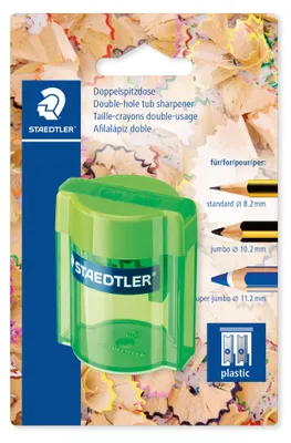 Produktbild von Staedtler Doppelspitzdose superjumbo BK, 8,2 mm Ø (dünn), 11,2 mm Ø