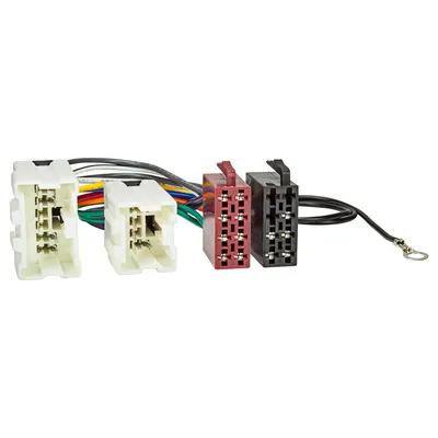 Zdjęcie produktu dla Kabel adaptera radiowego kompatybilny z modelami Nissan X-Trail, Micra, Murano, Navara, 350Z, Almera i Infiniti, zgodny z normą ISO 16-pinową