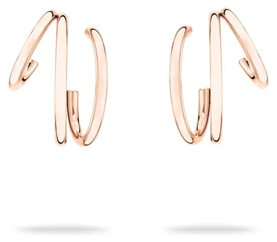 Produktbild von Echtzeit Creole Modern Lines - 2,2 cm, roségold - moderne 3in1-Ohrringe aus Edel