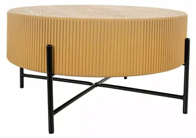 Produktbild von FURNLUX Couchtisch Tuca Braun Und Schwarz 80 Cm / Hauptfarbe: Braun / Abmessungen: 80 x 40 x 80 cm