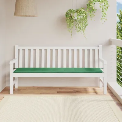 Immagine prodotto di The Living Store Cuscino per panca da giardino verde 180x50x3 cm Tessuto Oxford