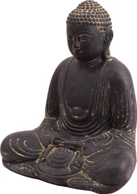 Produktbild von Stonox Buddha Figur Miltap Sitzend Steinguss Frostbeständig 13x18x20 cm
