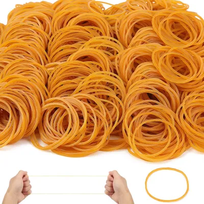 Gummibänder gelb, 1500 Stück, 450 g, 38 x 1,4 mm, stark elastisch