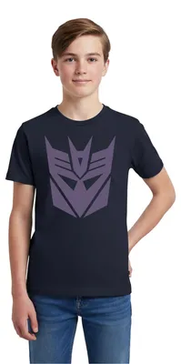 Produktbild von Spreadshirt Transformers Earth Spark Symbol Decepticons Logo Teenager Premium T-Shirt, 146/152 (10 Jahre), Navy
