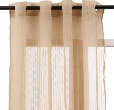Produktbild von Vorhang mila strukturstreifen140x240cm beige leinen - Atmosphera créateur d'intérieur