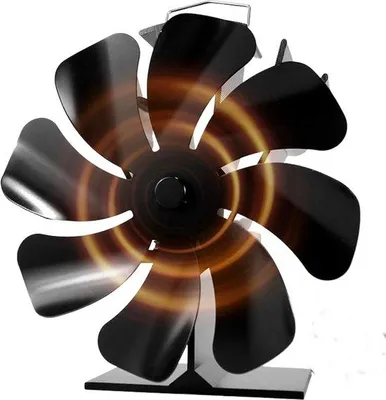 Immagine prodotto di Ventilatore per stufa a legna - Ventilatore a 8 velocità per stufa a legna, modello "Schaukelpark" - Ventilatori riscaldanti per stufe a legna/altalene