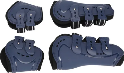 Imagen del producto de Botas para tendones de caballo, botas para tendones de caballo con abertura frontal, botas para tendones de caballo para salto, botas para tendones de caballo ajustables, botas para espolones de caballo con abertura frontal, botas para caballo