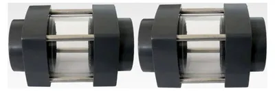 Produktbild von 2 x PVC Schauglas mit 2 Klebeanschluss 50 mm