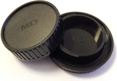 Produktbild von vhbw Objektivdeckel-Set kompatibel mit Sony A500, A900, A560, A580, A700, A55, A750, A850 Kamera - Rück- und Gehäusedeckel Schwarz
