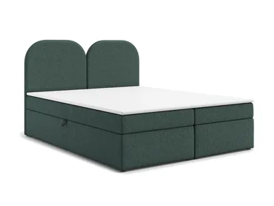 Produktbild von AX LIVING Migwell Boxspringbett 200x200 Grün mit Bettkasten Kopfteil