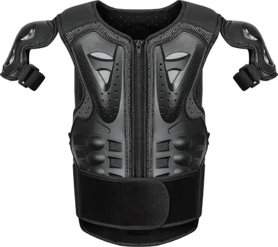 Produktbild von Protektorenweste Kinder Jugend Motocross Fahrrad Schutzweste Cross MO267 Schwarz