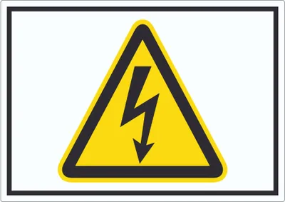Produktbild von Vorsicht Elektrische Spannung Symbol Aufkleber A9 (37x52mm)