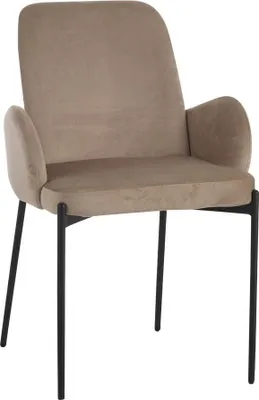 Produktbild von Stuhl „Noemi“ aus Samt – Taupe