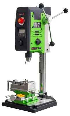 Immagine prodotto di Trapano a colonna, potenza 800W, 6 velocità regolabili, adatto per la lavorazione dei metalli, morsa da 3 pollici,