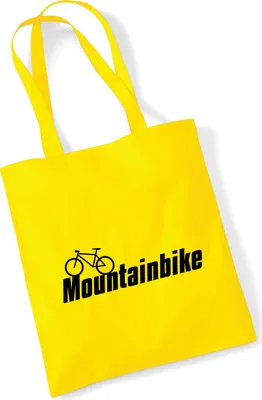 Produktbild von Huuraa Jutebeutel Mountain Bike Fahrrad 10 Liter Yellow Baumwolle Tasche Geschenkidee