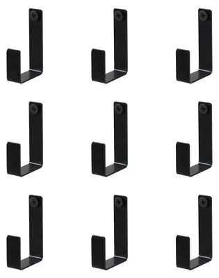 Produktbild von HOME DELUXE Kleiderhaken für Akustikpaneel RASTO - 9er Set I Kleiderhaken Wandpaneel, Kleiderhaken Edelstahl, Kleiderhaken für Akustikpaneel