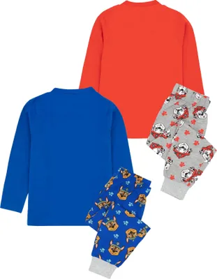 Produktbild von Paw Patrol - Schlafanzug mit langer Hose für Kinder (2er-Pack) NS7162 (110) (Blau/Rot/Grau)