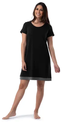 Immagine prodotto di Maglietta da notte da donna Fruit of the Loom, super morbida e traspirante, colore nero, taglia S
