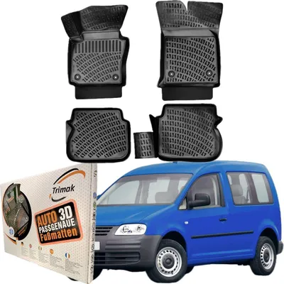 Produktbild von Trimak Autofußmatten kompatibel mit VW CADDY  (2004 - 2015) Auto Allwetter Gummimatten