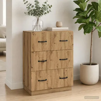 Produktbild von vidaXL Schubladenschrank 66 x 34,5 x 87 cm Holzwerkstoff Artisan-Eiche