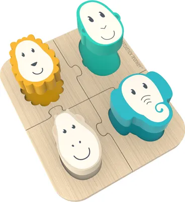 Produktbild von Matchstick Monkey Holz-Spielzeug Tier-Puzzle