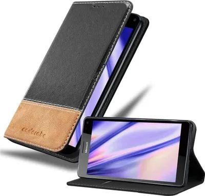 Obrázek produktu pro Cadorabo pouzdro pro Nokia Lumia 950 XL Protective Cover v černém pouzdře typu kniha Cover Faux Leather