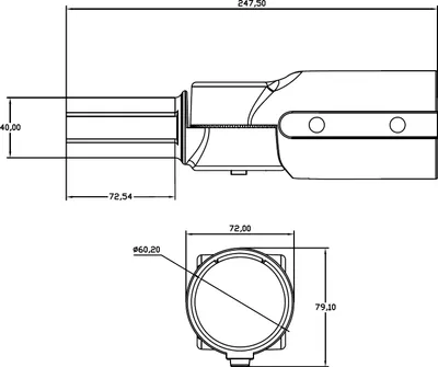 Produktbild von Mastarm für Strassenleuchten 90º Ø44 mm Drehbar Grau Grau