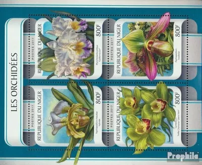 Produktbild von Briefmarken Niger 2017 Mi 4845-4848 Kleinbogen (kompl. Ausg.) postfrisch Orchideen