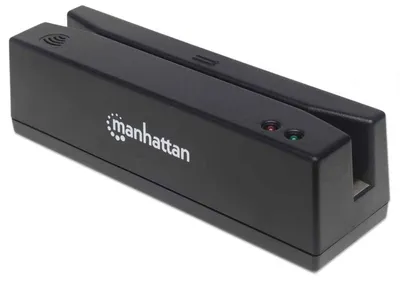 Imagen del producto de Manhattan 460255 Magnetkartenleser USB drei Spuren Leser schwarz