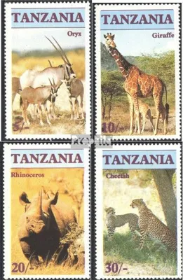 Produktbild von Briefmarken Tansania 1986 Mi 328-331 (kompl.Ausg.) postfrisch Gefährdete Wildtiere